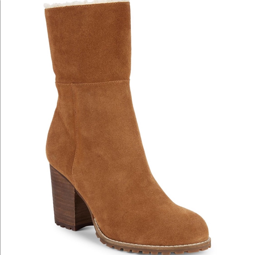 Jovie Faux Fur Trim Suede Boots